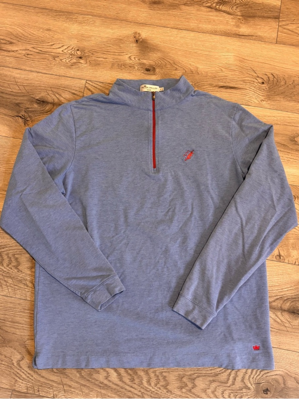 Peter Millar Seaside Blue Quarter Zip Golf Pullover Sweater Men’s Large